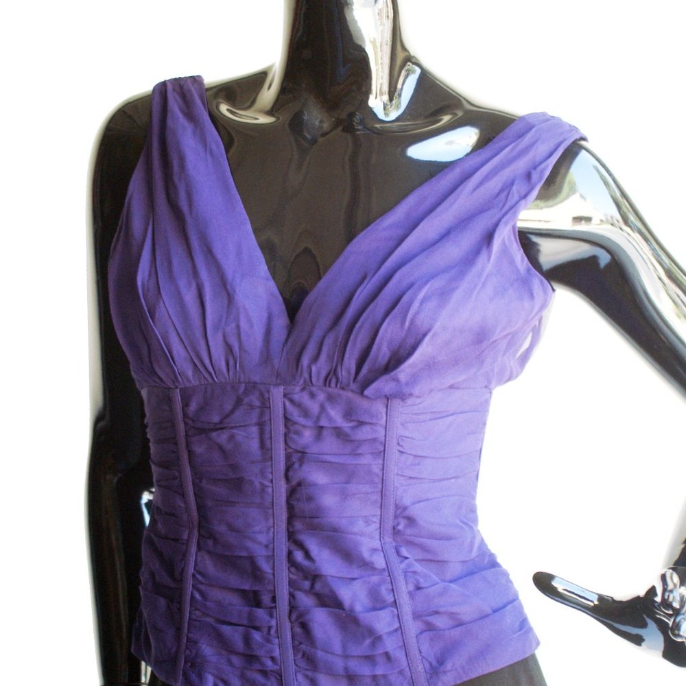 Sandra Darren Purple Evening wear top